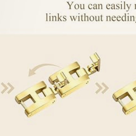 2 pc Apple Watch set yellow gold lab diamond case and crystal band classy bling - Picture 11 of 11